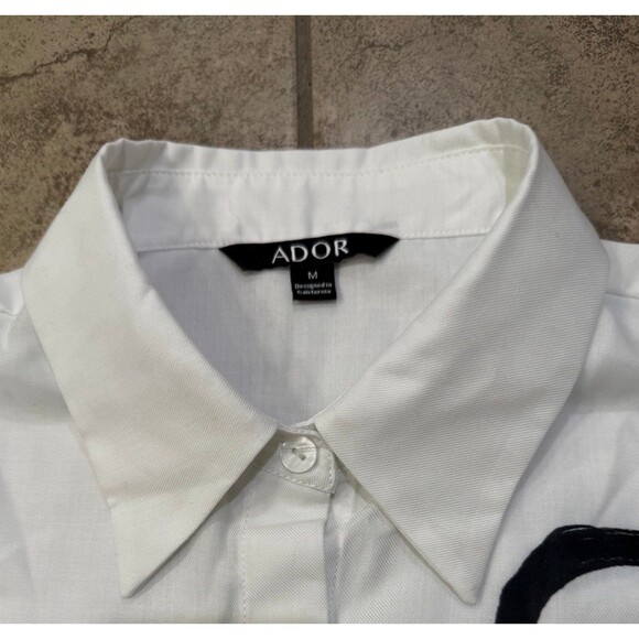 ADOR Blouse Button Down Shirt - Picture 2 of 7